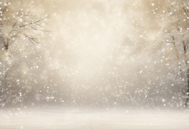 Foto winter sneeuw scène met zilveren glitter achtergrond illustratie kopieer ruimte