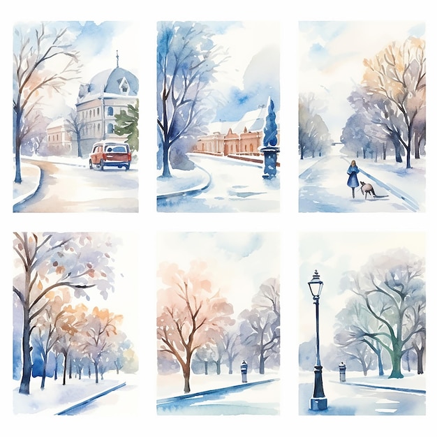 Photo winter snow landscape cold seasonal nature frost