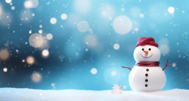 Winter snowman background