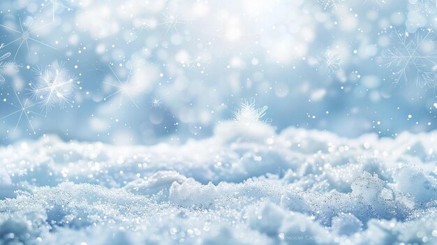 Photo winter snowy blurry background scenery landscape