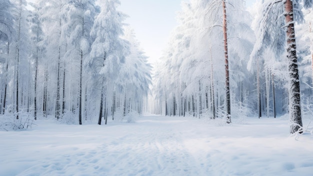 冬 の 雪 の 森 の 背景