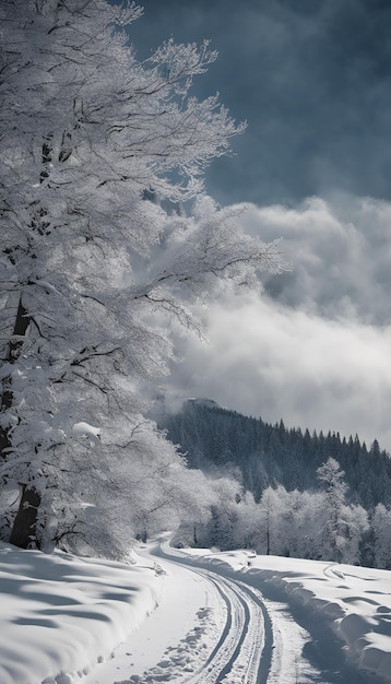 Winter snowy landscape