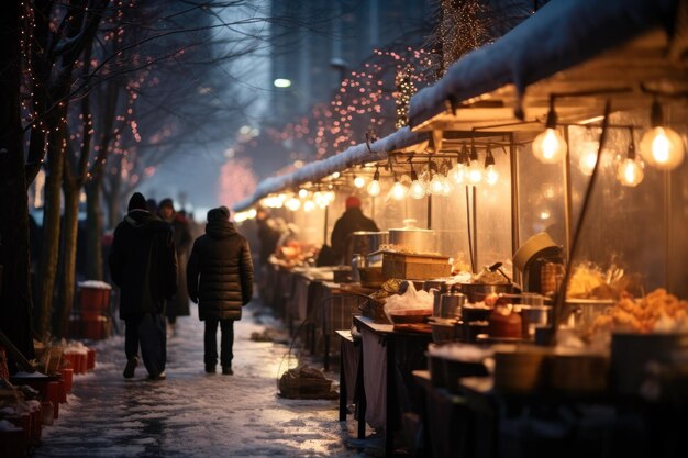 Foto winter street photography generatieve ai