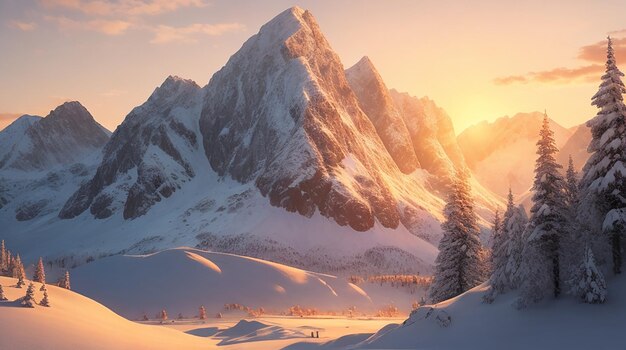 Foto maestà dell'alba d'inverno