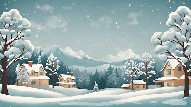 Winter thema vector achtergrond