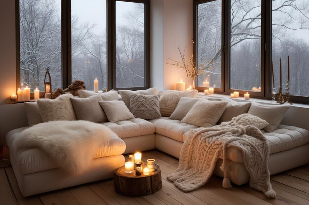 winter theme simply apartment decoration minimalist style inspiration ideas