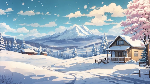 Winter themed vector background