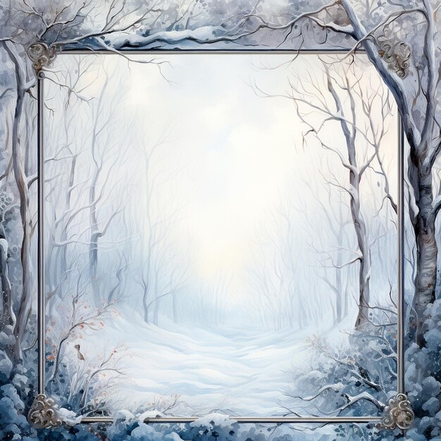 Photo winter time themed frame