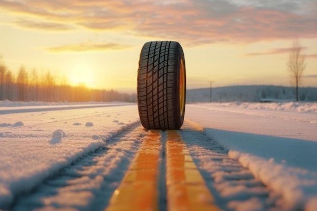사진 눈 덮인 도로 얼음 얼음 자동차 휠 드라이브 안전 안전 운전 교통에 덮여 겨울 타이어