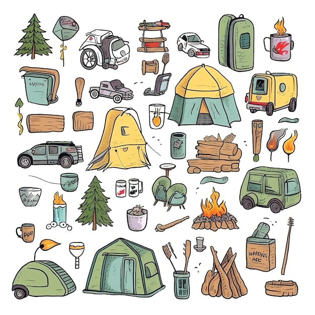 Winter vacation themed vector stickers Multiple items