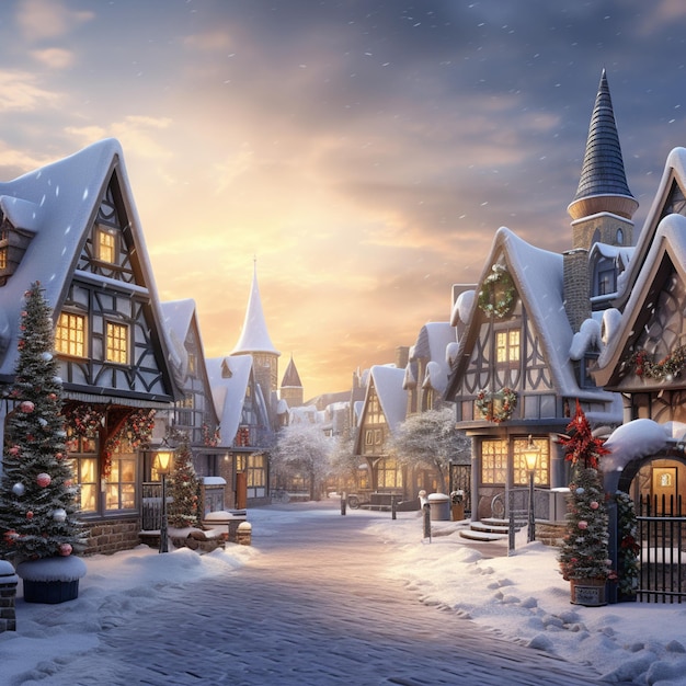 Winter village