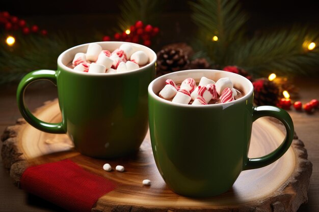 Winter Warmer Twin Cups of Hot Chocolate