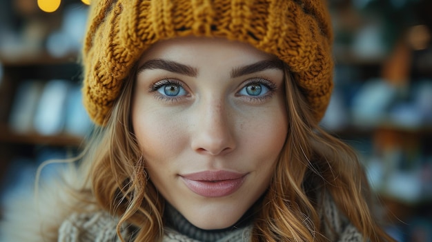 Winter Warmth in BlueEyed Gaze