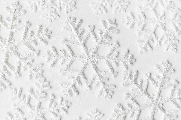 Winter White snowflake in details