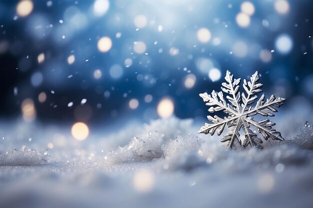 Winter winter snowflakes background generate by ai