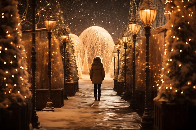 Foto foto di natale del paese delle meraviglie invernali