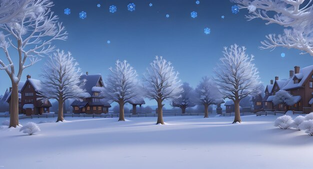 Foto tema natalizio di winter wonderland