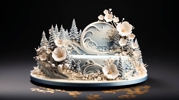 Photo winter wonderland delight artful cake design