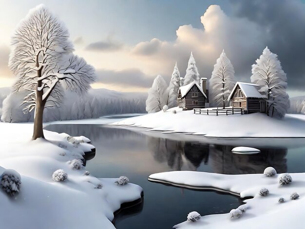 Winter wonderland isolated picture