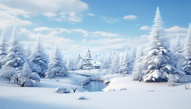 Winter wonderland isolated