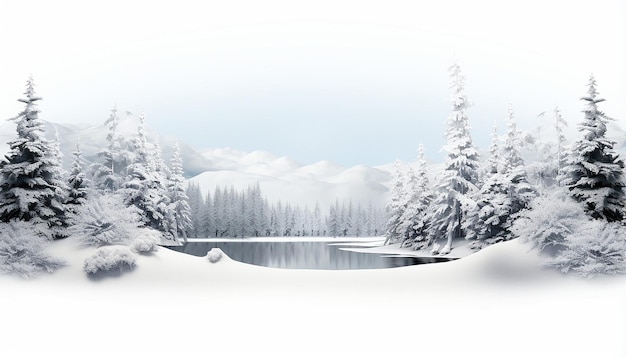 Winter wonderland isolated