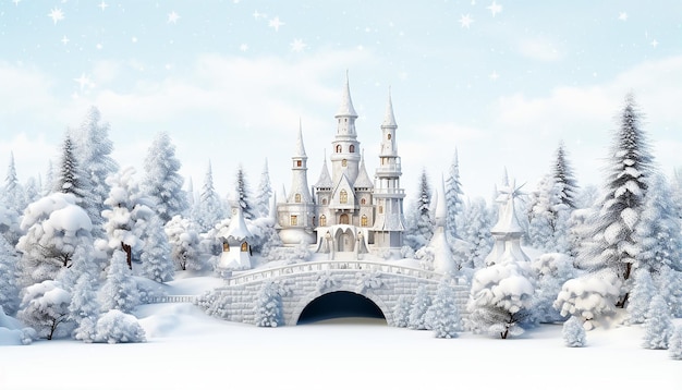 Winter wonderland isolated