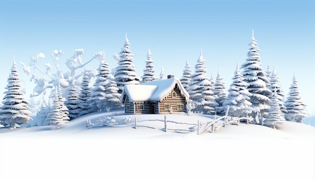 Winter wonderland isolated