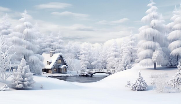 Winter wonderland isolated