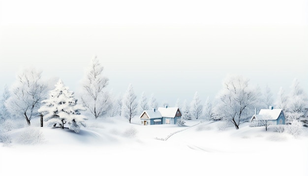 Winter wonderland isolated