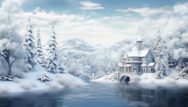 Winter wonderland isolated