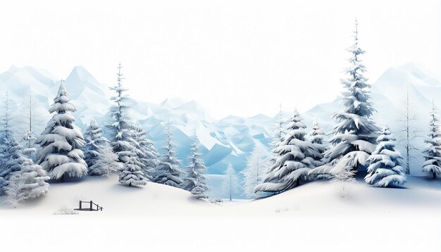 Winter wonderland isolated