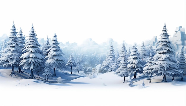 Winter wonderland isolated