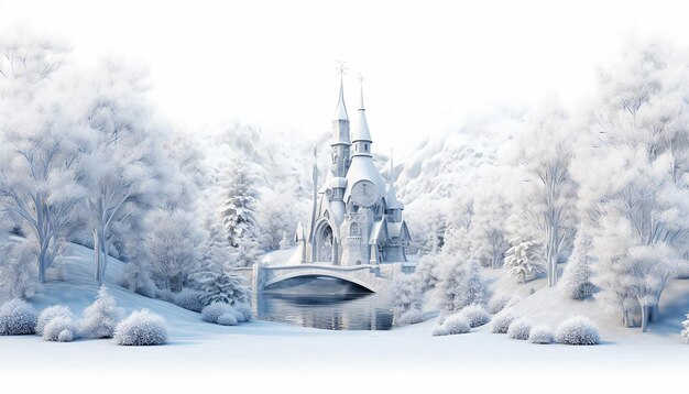 Winter wonderland isolated