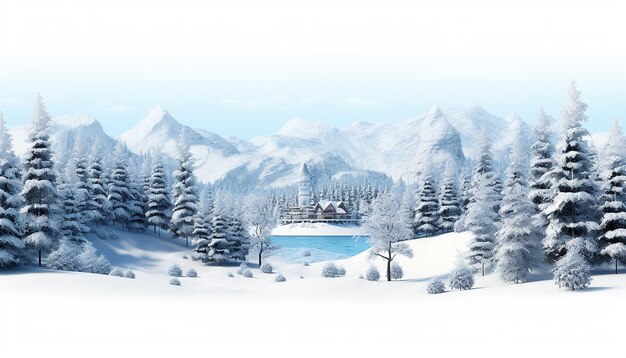 Photo winter wonderland isolated