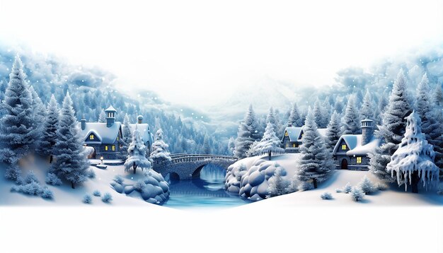 Winter wonderland isolated