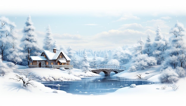 Winter wonderland isolated