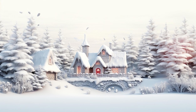 Winter wonderland isolated