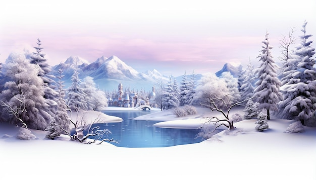 Winter wonderland isolated