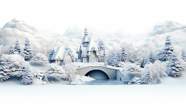 Winter wonderland isolated