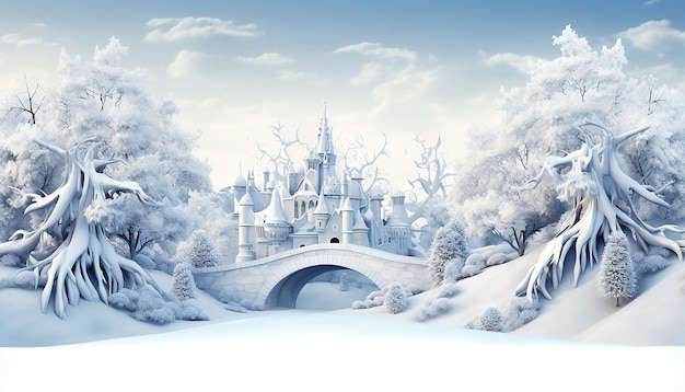 Winter wonderland isolated