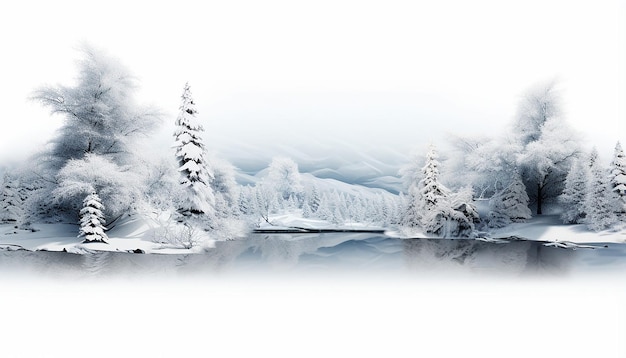 Winter wonderland isolated