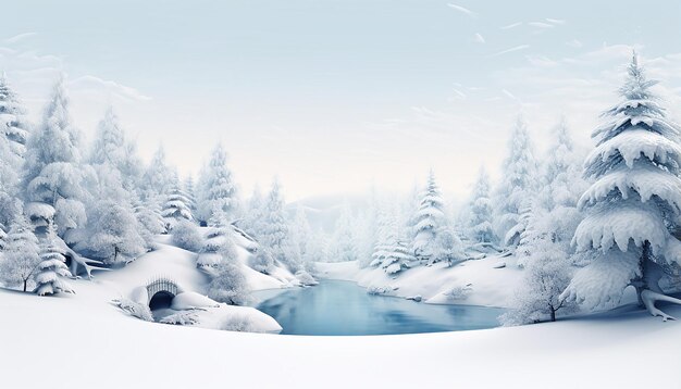 Winter wonderland isolated