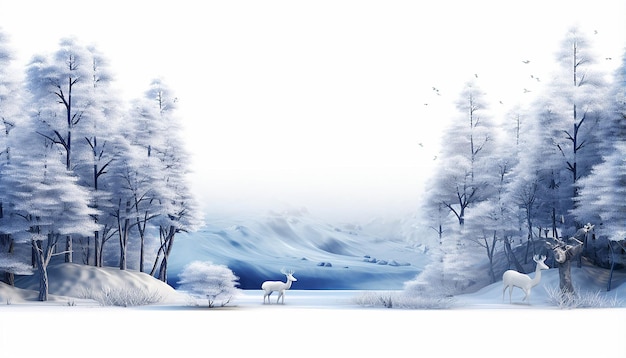 Winter wonderland isolated