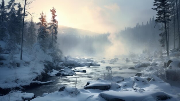 Winter Wonderland A Photorealistic Landscape Of Quebec Province