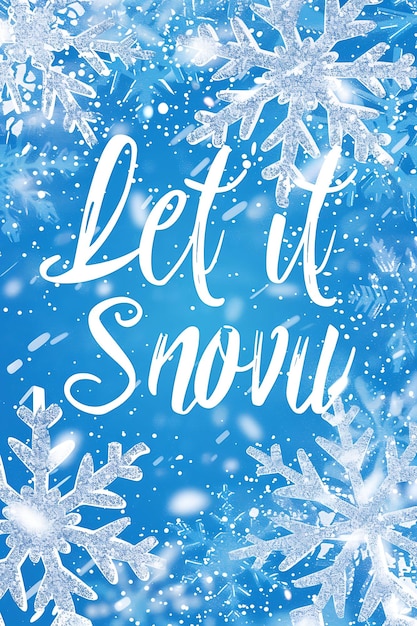 Winter Wonderland Postkaart met sneeuwvlok rand en tekst illustratie Vintage Postkaart Decoratief