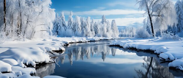 Winter Wonderland Reflective River