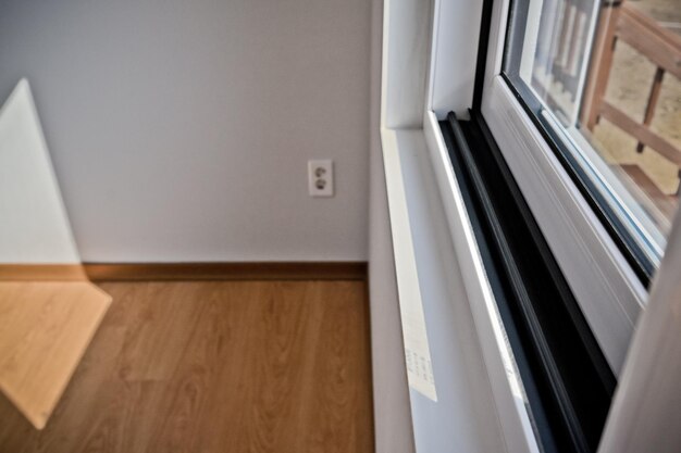 Photo in winter you have to use tripleglazed windows to prevent cold wind from coming in from the outside walls