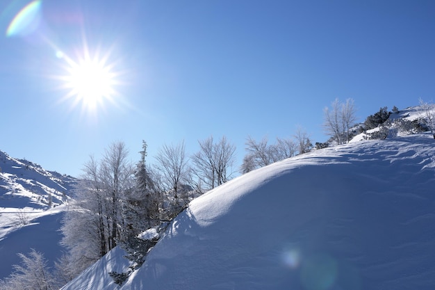 Winterberglandschap in de Alpen