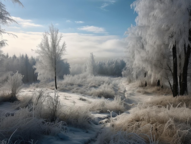 Winterlandschap generatieve ai