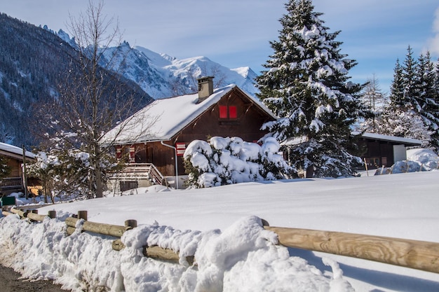 Winterlandschap in de franse alpen